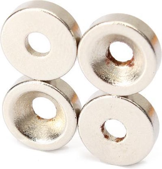 Super sterke ring magneten N50  - Rond - 10 x 3 mm met 3 mm gat - 50 Stuks - GWS