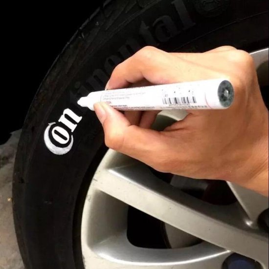 Marqueur pour pneus - Marqueur permanent - Marqueur pour pneus - Blanc | bol