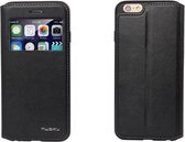 Nuoku Hoesje voor Apple iPhone 6/6S - Book Case - Vogue - Zwart