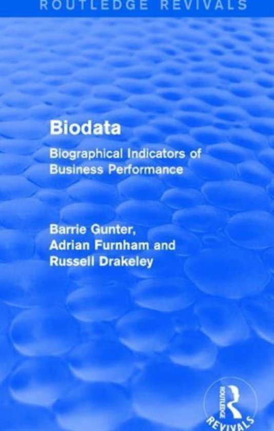 Biodata (Routledge Revivals) - cover
