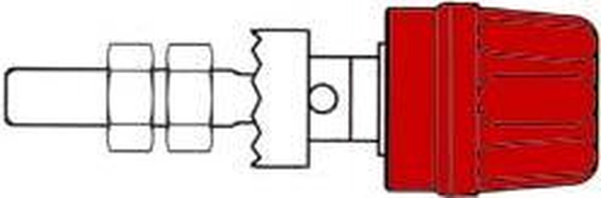 4mm AANSLUITKLEM MET GEISOLEERDE KOP / ROOD (PK10A) (HM2410A)