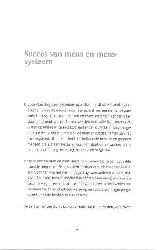 Tekstpagina met de titel "Succes van mens en mens-systeem" en uitleg over succesformules.