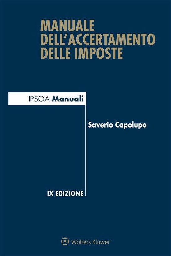 Manuale dell'accertamento delle imposte - cover