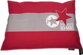 Lex & Max Star Housse ample pour coussin chien rectangle 100x70cm rouge