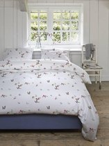 Vanezza Lovely Butterflies Dekbedovertrek - Eenpersoons - 140x200/220 cm - White