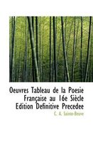 Oeuvres Tableau de La Po Sie Fran Aise Au 16e Si Cle Dition D Finitive PR C D E