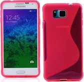 Comutter silicone hoesje Samsung Galaxy Alpha roze