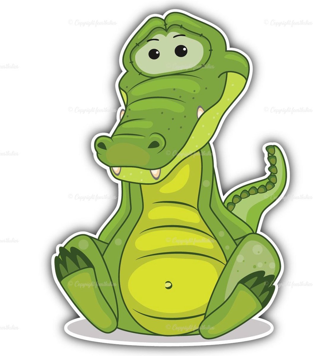 geboortebord krokodil 60 cm