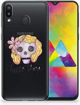 Geschikt voor Samsung Galaxy M20 Uniek TPU Hoesje Boho Skull