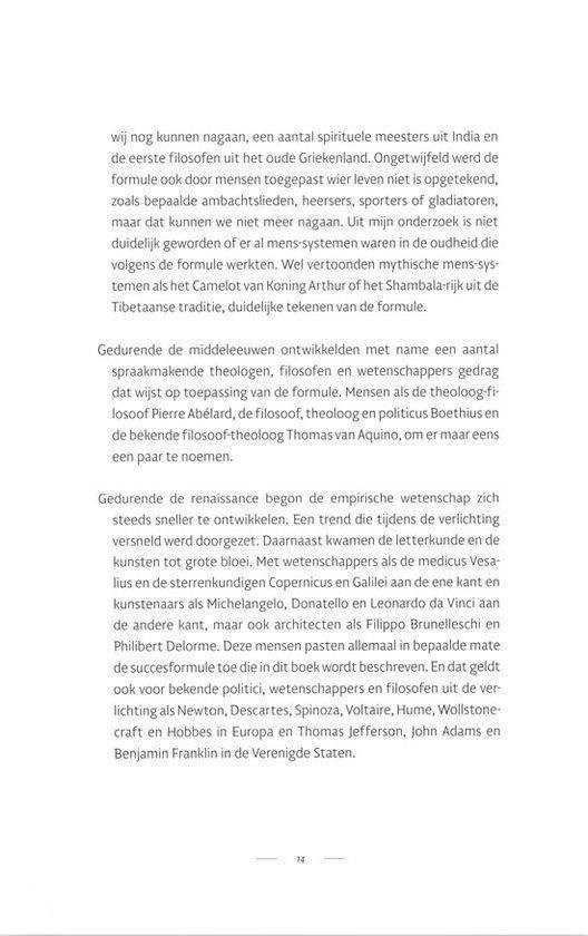 Tekstpagina over spirituele denkers, filosofen en wetenschappers door de eeuwen heen.