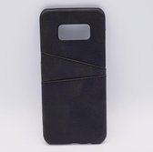 Voor Samsung S8 Plus – kunstlederen back cover / wallet zwart