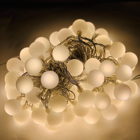 Notitie gewicht abstract Kerstverlichting bolletjes - warm wit - 80 LED's - 12 meter lang - voor  binnen & buiten | bol.com