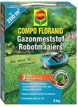 COMPO Gazonmeststof Robotmaaiers - 3 maanden lange werking - ook ideaal bij mulchmaaien - voorkomt vorming van mos - doos 6 kg (200 m²)