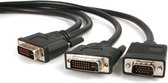 StarTech.com 1,8 m DVI-I mannelijke naar DVI-D mannelijke en HD15 VGA mannelijke videosplitterkabel