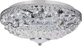 Plafondlamp Lydia met kristallen 16xØ40 cm chroom 3xE14