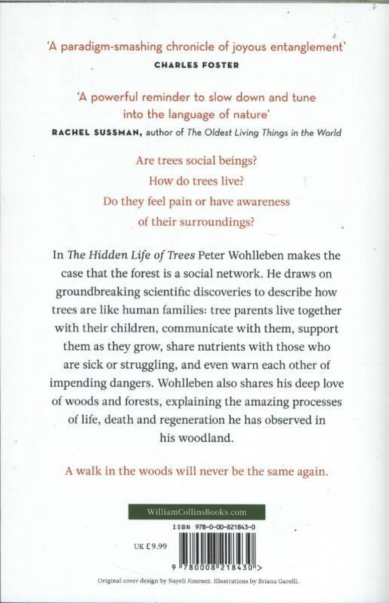 The Hidden Life of Trees - back cover