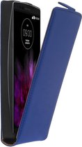 Blauw premium leder flipcase voor de LG G Flex 2