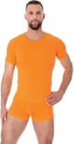 Brubeck | Heren Thermo Active Ondershirt met Merino Wol - Naadloos- T-Shirt -Oranje-XL