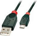 Lindy 41805 USB-kabel 5 m USB 2.0 USB A Micro-USB B Zwart