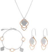 Orphelia SET-7391 - Juwelenset: Ketting + Armband + Oorbellen - Zilver 925 Rosé