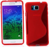 Comutter silicone hoesje Samsung Galaxy Alpha rood
