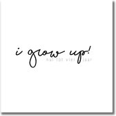 I grow up! | 0-4 jaar invulboek | Zwart/wit