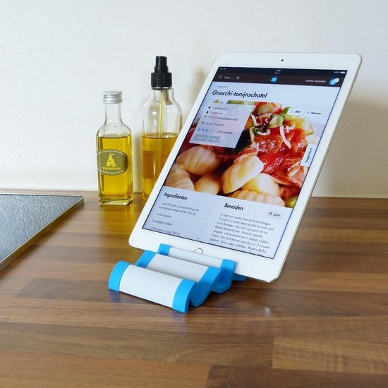 Shop4 - Universele Tablet Multi Stand Houder Keuken Blauw voor 7-11 inch tablets | bol.com