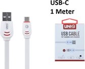 UNIQ Accessory USB-C Kabel - Voor data en opladen - 1 meter - Wit