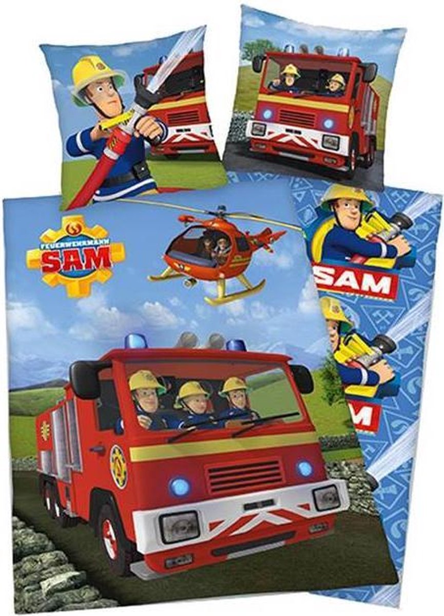 maandelijks Bloeden geroosterd brood Brandweerman Sam dekbedovertrek Multi 1-persoons (140x200 cm + 1 sloop)  (helicopter) | bol.com