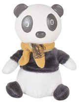 Tikiri Pancha: PANDA - SOFT TOY met hoofdje in natuurlijk rubber 14cm, met bamboe-stof, in vensterdoos, 0+