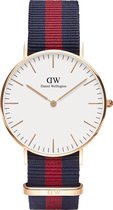 Daniel Wellington Classic Oxford DW00100029  - Horloge - NATO - Blauw/Rood - Ø 36mm