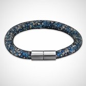 Armband - Stardust Crystal Tube - zilverkleurig/blauw