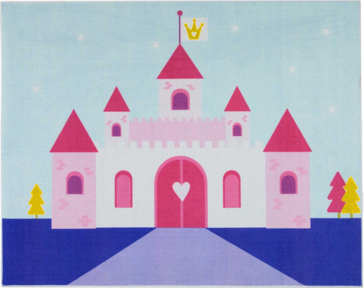 Tapijt Little Princess Castle - Associated Weavers - Vloerkleden - Roze - Polypropyleen