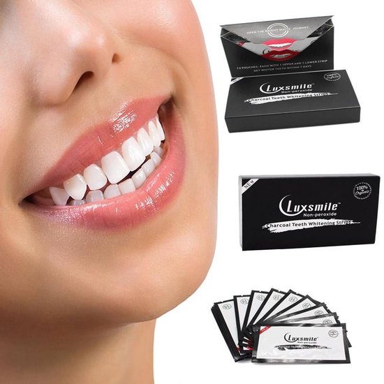 LuxSmile Charcoal tandenbleekstrips Whitening Strips