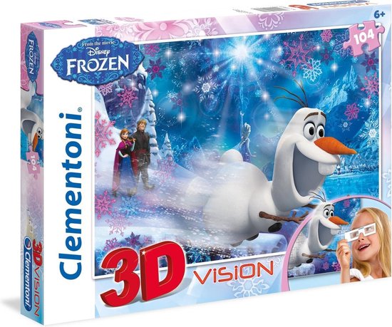 Leeg de prullenbak Verheugen donker Disney Frozen Olaf puzzel Legpuzzel 104 stuk(s) | bol.com