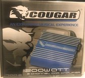 Autoversterker - Cougar 1200  Watt Auto blauw 2 Kanalen - muziek in de wagen