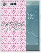 Sony Xperia XZ1 Compact Uniek TPU Hoesje Flowers Pink DTMP