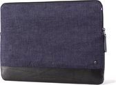 DECODED Slim Sleeve geschikt voor Macbook / Laptop 15" - Japanse Denim, Ritssluiting, Minimaal Design (Denim)