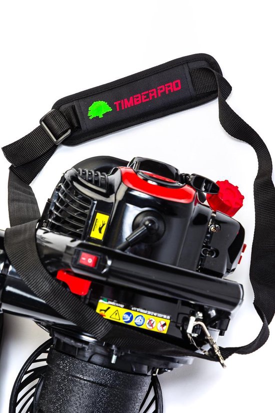 TIMBERPRO – 3in1 – Bladblazer - Benzine - Zuig en versnipperfunctie - 26cc - Blaassnelheid 225 km/u - Opvangzak 45 l