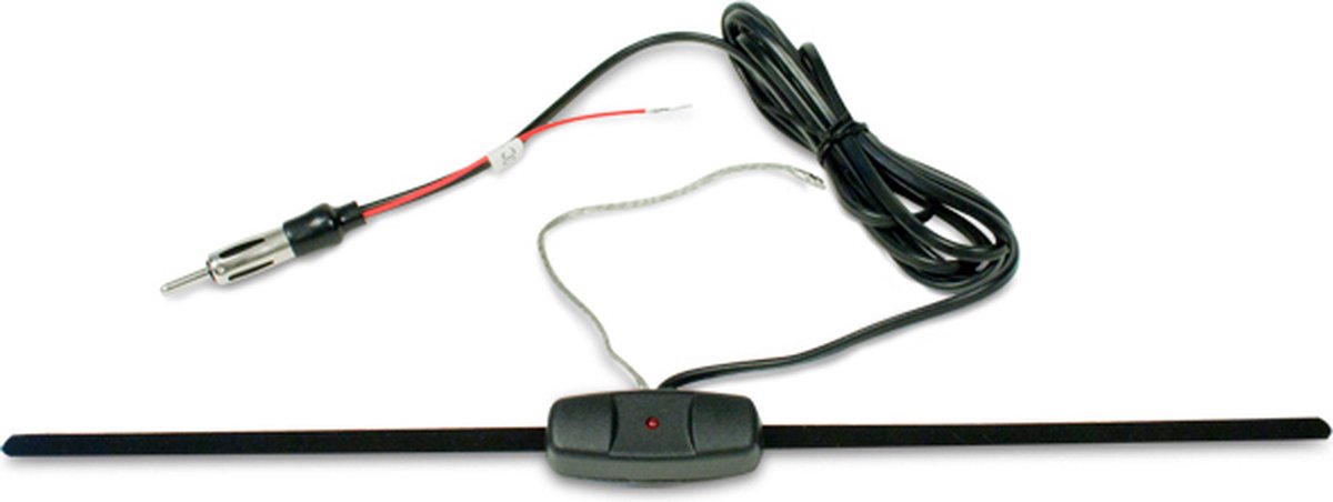 Antenne für Autoradio - SMB-Buchse - 3M Kabel - Aktive DAB Antenne - Fensterein