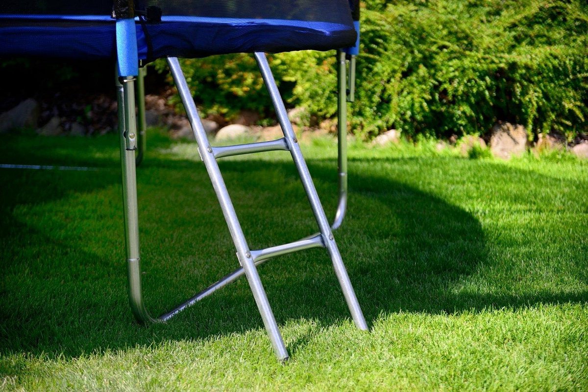 Trampoline - blauw - 465 cm - met net en ladder - tot 150 KG – foto 8