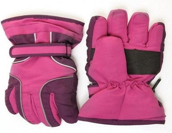 Ski handschoenen paars voor meisjes - kinderhandschoenen wintersport 9-12  jaar (134-152) | bol.com