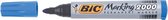 60x Bic permanent marker 2000-2300 blauw, schrijfbreedte 1,7mm, ronde punt