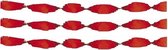 3x Crepe papier slingers 6 meter rood - feestslingers
