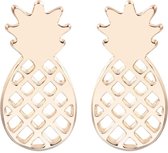 Joboly Ananas pineapple hippe oorbellen - Dames - Goudkleurig