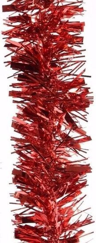 Alice lid Bakkerij 2x Kerstboom folie slinger rood 200 cm - rode kerstslingers | bol.com
