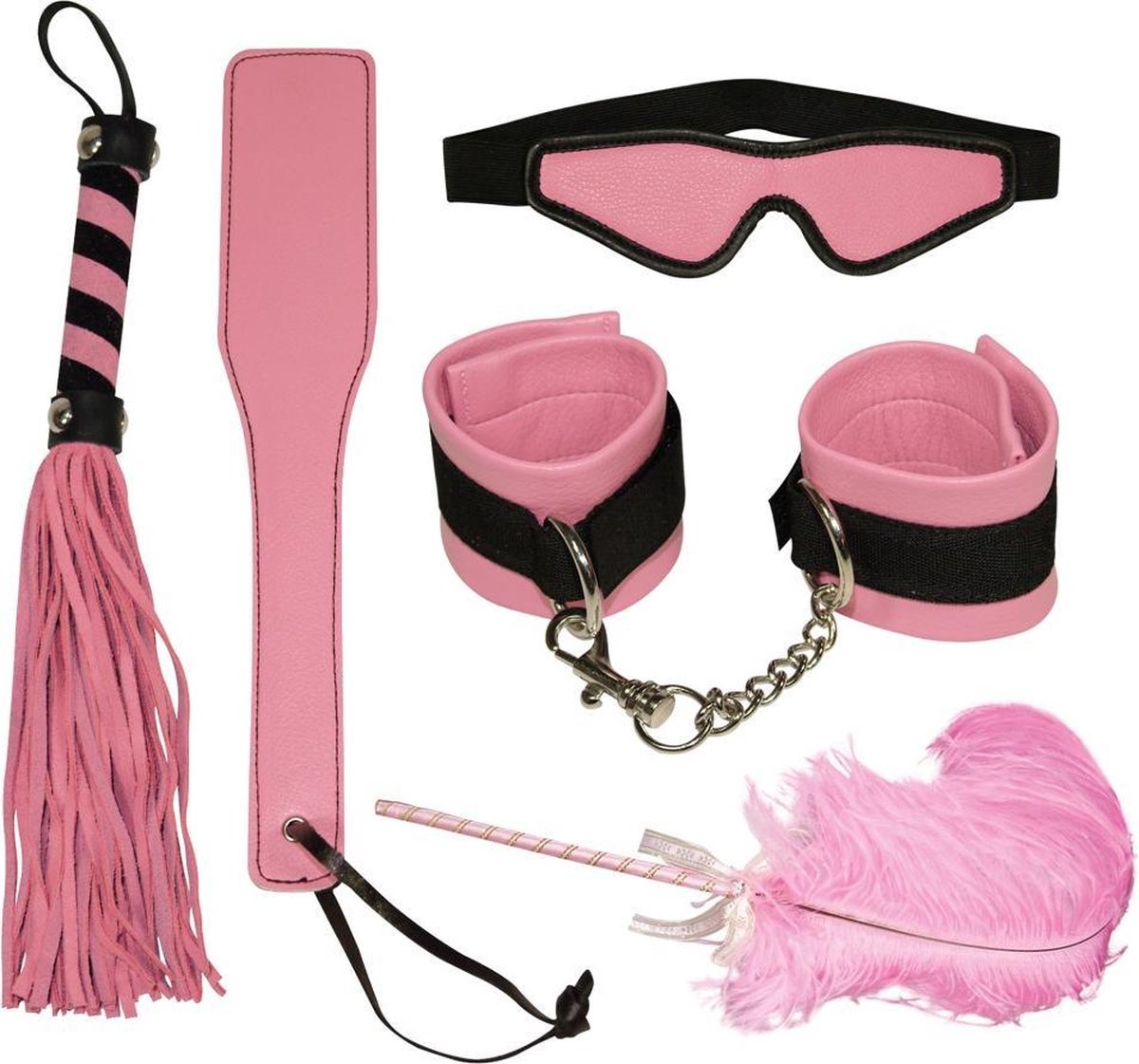 Goedkoopste Bad Kitty – Bondage Set voor Verlegen Stoute Meisjes 5 Delig - Roze