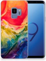 Geschikt voor Samsung S9 TPU Siliconen Hoesje Watercolor Dark