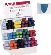 Blauwe textielstift met dikke punt