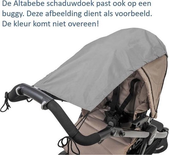 De slaapkamer schoonmaken Doe herleven fiets Zonnedoek voor kinderwagen en buggy - Schaduwdoek Altabebe Zwart | bol.com
